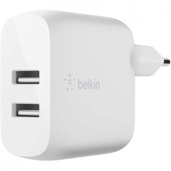 Belkin Boost Charge Cargador de Pared Doble USB-A de 24 W Blanco