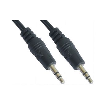 Cable Audio Estereo Jack 3.5Mm Nanocable 5M/ Macho-Macho/ Negro