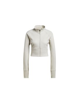 Chaqueta de yoga adidas aeroready studio beige mujer