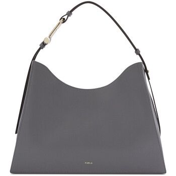 Furla Bolso de mano Bolso Nuvola maxi de piel gris para mujer