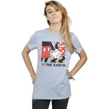 Disney Camiseta manga larga Heart The Earth para mujer