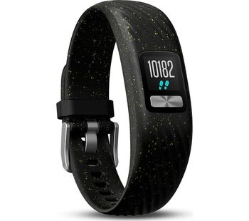 GARMIN Vivofit 4 Fitness Tracker - Black Speckled, Small/Medium, Black