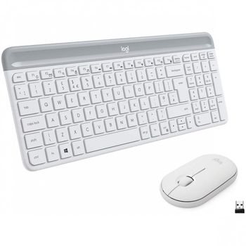 Logitech MK470 Slim Combo Teclado + Ratón Inalámbricos Blanco