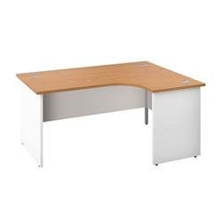 1600X1200 Panel Right Hand Radial Desk Nova Oak-White