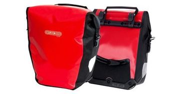 Ortlieb sport roller city par de bolsa de bicicleta 25 l rojo negro