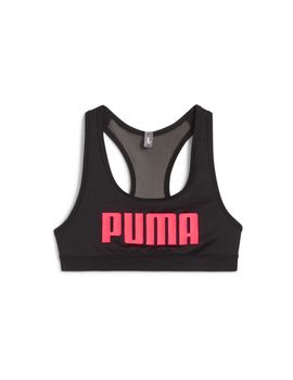 Sujetador deportivo de fitness puma 4 keeps bra mujer negro/rosa