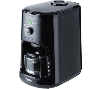 TOWER T13005 Bean to Cup Coffee Machine - Black, Black