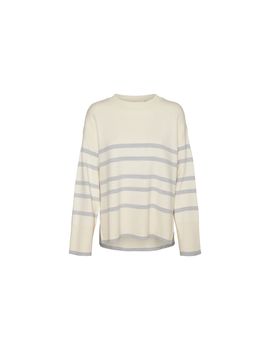 Jersey vero moda saba o-necktripe birch mujer