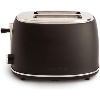 Create Toast Retro Stylance Tostadora 2 Rebanadas 850W Negro