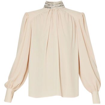 Liu Jo Blusa Blusa de tejido georgette con strass para mujer