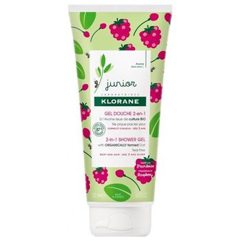 klorane junior gel de ducha 2 en 1 frambuesa 200 ml