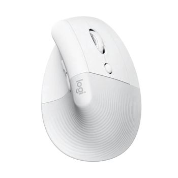 Mouse Raton Vertical Logitech Lift 6 Botones 4000 Dpi Wireless Inalambrico Blanco Crudo