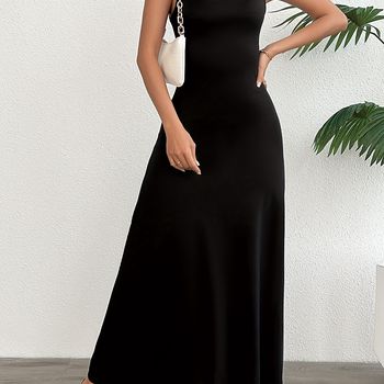 Vestido De Tirantes Con Cuello Cuadrado Y Corte En A, Vestido Elegante Sin Mangas Para Primavera Y Verano, Ropa De Mujer