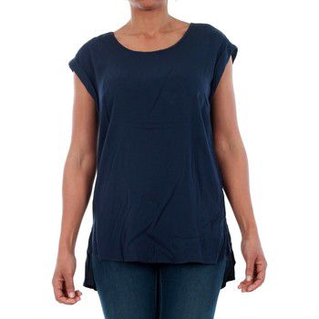 Vero Moda Camiseta tirantes 10185237 VMNEWMAKER SS OPEN BACK TOP LCS BLACK IRIS para mujer