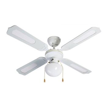 Grupo FM VT-Cassic-105B Ventilador de Techo con Luz LED 50W Blanco