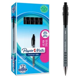 Paper Mate FlexGrip Gel Pen Black PK12