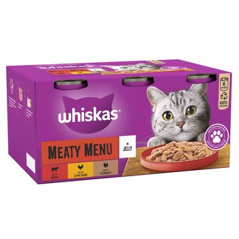 Whiskas 1+ Cans Saver Pack 24 x 400g - Meaty Menu in Jelly