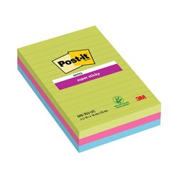 Post-it Super Sticky Removable Notes Pad 90 Sheets - 660-3SSUC