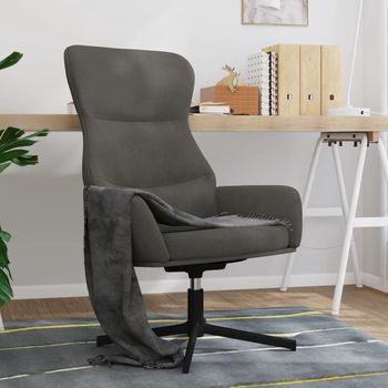 vidaXL Sillón de relax de terciopelo gris oscuro