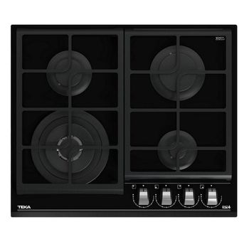 Teka GZC 64320 XB Placa de Gas Butano 4 Zonas 60cm Cristal Negro