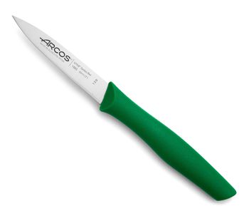 Cuchillo mondador acero inoxidable 85 mm mango polipropileno verde