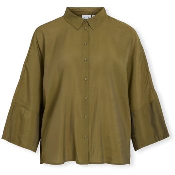 Vila Blusa Aspyn 3/4 Loose Shirt - Capulet Olive para mujer