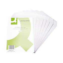 Q-Connect C5 Envelopes Pocket Self Seal 90gsm White Pk 20x25-KF02719