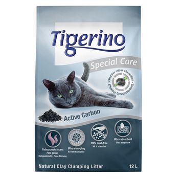 Tigerino Special Care Active Carbon arena aglomerante - 2 x 12 l - Pack Ahorro
