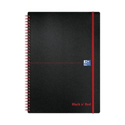 Black n' Red Polypropylene Wirebound Notebook 140 Pages A4 (5 Pack)