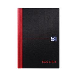 Black n' Red Casebound Hardback Notebook 192 Pages A5 (5 Pack)