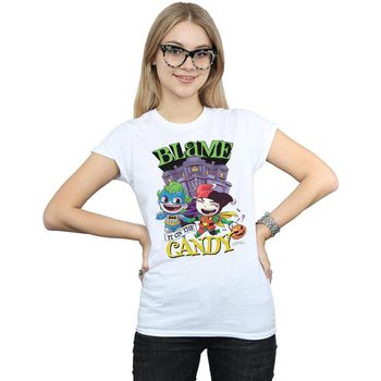 Dc Comics Camiseta manga larga Super Friends Blame It On The Candy para mujer