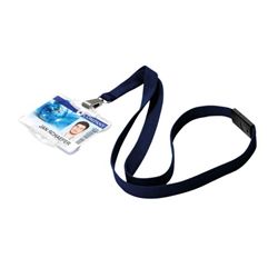 Durable Textile Lanyard With Snap Hook 15mm Midnight Blue (10 Pack)