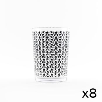 Set de 8 vasos de agua en vidrio transparente 50 cl