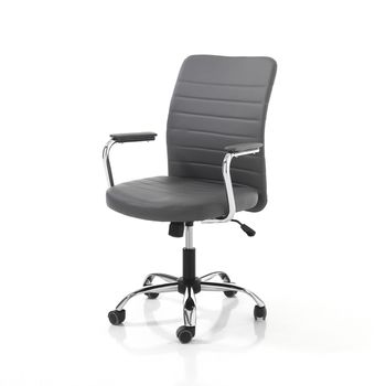 Silla de oficina en polipiel gris cm a.92/102xl.56xp.66