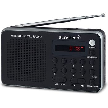 Sunstech RPDS32SL Radio Portátil Digital Plata