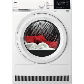 Secadora Condensación - AEG TR718A2OB, Bomba de Calor, 8 kg, Blanco