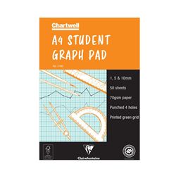 Chartwell 1/5/10mm Graph Pad A4 50 Leaf J14B