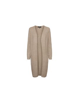 Cardigan vero moda doffy long open cardin sepia tint mujer