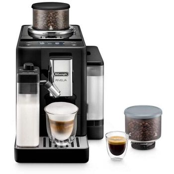 DeLonghi Rivelia Cafetera Superautomática con Depósito de Leche 19 Bares Negro Onyx