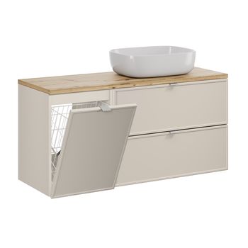 Mueble lavabo cesto de ropa estratificado 120cm