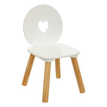 Silla de madera blanca Maela