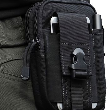 Bolso de cintura con clip para teléfono móvil resistente al desgaste y resistente al agua de nylon para correr deportes al aire libre