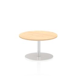 Italia 600mm Poseur Round Table Maple Top 475mm High Leg