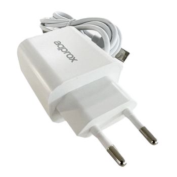 Approx APPUSBWALL18 Cargador USB 3.0 + Cable USB-C 18W Blanco