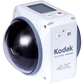 Kodak Pixpro 4KVR360 Action Cam Cámara Deportiva 360º Doble Lente 4K WiFi con Accesorios