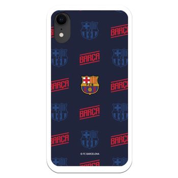 Funda Licencia Oficial FC Barcelona Escudo Patrón Rojo y Azul para iPhone XR