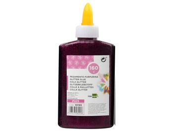 Liderpapel PU25 - Pegamento con purpurina, color violeta metalizado, bote de 160 g