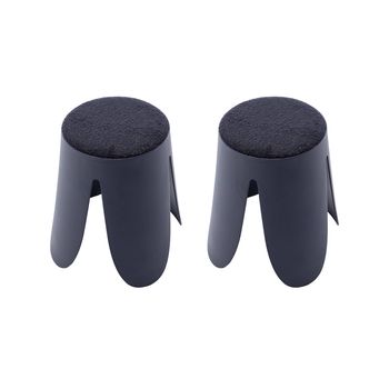 Taburete apilable con asiento texturado, set de 2, azu marino