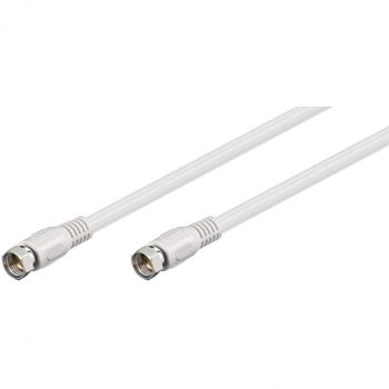 Goobay Cable Antena F Macho/Macho 30cm Blanco