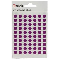 Blick Coloured Labels in Bags Round 8mm Dia 490 Per Bag - RS003052